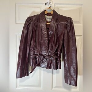Wilson VTG Leather Women's Deep Burgundy Jacket